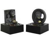 Fuente de jardín dkd home decor buda resina 18 x 18 x 24 cm oriental (2 unidades)