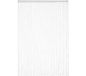 Relaxdays cortina de hilos, para cortar, con pasador, para puertas y ventanas, 145x245 cm, blanca