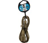 Prolongador doméstico l. 2 m, 6a, h03vvf 2x0,75 inotech