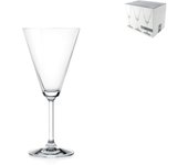 6x copas de cristal transparente jazz para agua cl22, h&h