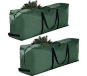 2 bolsas de almacenamiento para árboles de navidad, bolsa de almacenamiento impermeable para árboles de navidad artificiales, 122 x 38 x 51 cm