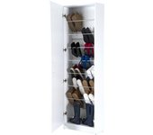 Mueble armario zapatero espejo serie danubio 56ab topkit color blanco y medidas 170x54x24 cm.