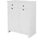 Cesto para ropa sucia armario multifuncional con 2 cestos y 2 cajones 78x38x90 cm blanco bzr33-w sobuy es