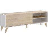 Mueble bajo tv siena blanco/natural 47x155x43 cm | mueble tv para salón
