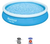 Piscina autoportante con anillo rápido redondo 366x76 cm bestway 57274