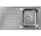 Hansgrohe s44 fregadero empotrado 342, acero inoxidable, con escurridor largo, 860x500mm, 43365800