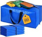 Paquete de 5 cajas de mudanza grandes y resistentes para ahorrar espacio, almacenamiento de mudanzas, suministros de mudanza
