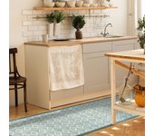 Tapetes de cocina de vinilo antideslizantes old style green 50x120