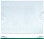 6x platos rectangulares de vidrio transparente 36x28 h&h