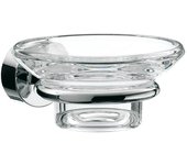 Emco rondo 2 porte savon avec soucoupe cristal chrome