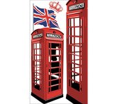 Calcomanía de refrigerador y lavaplatos, vintage de encanto histórico de londres deco de viaje temporal, 180 cm x 100 cm