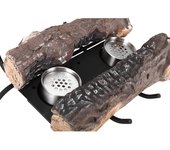 Brasero, con lana de roca y madera cerámica. ideal para colocar en una chimenea.