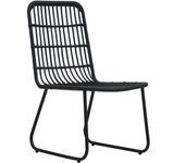 2 piezas sillas de jardín | silla de exterior | sillon jardín ratán sintético negro cfw599409