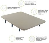 Base tapizada air 3d beige 150x200 cm