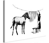 Tableau - banksy: washing zebra (1 part) wide [30x20]