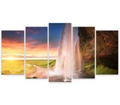 Cuadro cascada y cascada en islande 150x80cm