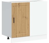 Mueble bajo de cocina | armario de cocina porto roble artesano madera reconstituida cfw169096