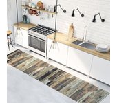 Tapetes de cocina de vinilo antideslizantes madera de época 50x240 cm