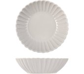 6x plato hondo de gres h&h lotus gris cm 18