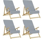 Toallas de playa 4 uds tela gris 400 g/m2 60x135 cm