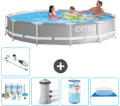 Paquete de piscina - intex - alrededor - 366x366x76 cm + accesorios a1957