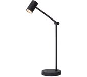 Lucide tipik - lámpara de escritorio recargable - batería/acumulador - led 3 stepdim - 1x3w 2700k - negro