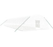 Invernadero con estructura de acero blanco 108 m2 18x6x2,85 m