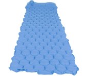 Colchoneta inflable para dormir, cama de aire portátil para acampar al aire libre, senderismo, viajes y playa (azul)