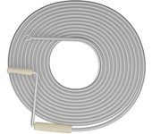 Relaxdays desatascador tuberías, espiral desatascar fregaderos, desagües, duchas, wc, acero, 10 m, plateado