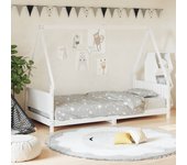 Estructura de cama para niños madera de pino blanco 90x200 cm