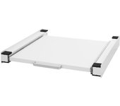 Estante extraíble intermedio entre lavadora y secadora blanco 60 x 60 cm con asa