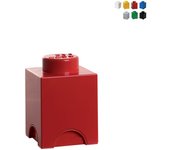 Contenedor cuadrado apilable lego brick 1 botón