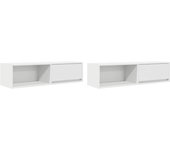 Muebles de tv 2 uds | mueble de salón | mesa de tv blanco 100x31x25,5 cm madera de ingeniería cfw53523