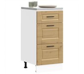 Mueble bajo de cocina | armario de cocina porto roble artesano madera reconstituida cfw42928