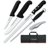 3 claveles master ii - pack cuchillo jamonero deshuesadores chaira estuche y pinzas