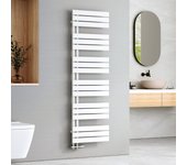 Emke panel plano secador de toallas de agua caliente, secador de toallas conexión lateral para, blanco 1599x500mm 794watts