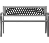 Banco de jardín acero negro 120 cm