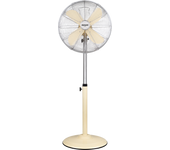 Bastilipo - palma ventilador de pie redondo, 50 w, acero inoxidable, 3 velocidades, vainilla