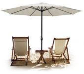 Sombrilla de playa - sombrilla de jardín, sombrilla de terraza, sombrilla de balcón - 350 cm beige, sombrilla de playa
