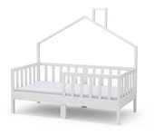 Vitalispa cama de casa justus, blanco, 70x140 cm con colchón