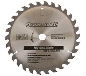 Silverline - disco de tct para madera con clavos, 30 dientes 190 x 16 mm/sin anillo