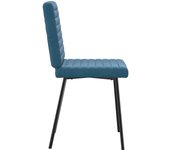 Pack 2 uds sillas de comedor | silla de cocina terciopelo azul cfw38201