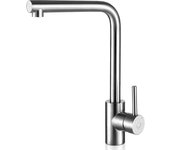 Cecipa max mezclador de cocina de acero inoxidable cepillado - grifo monomando giratorio 360° para fregadero - grifo de agua fría y caliente con airea