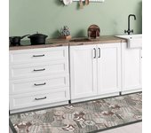 Tapetes de cocina de vinilo antideslizantes azulejos verdes hexagonales 60x300 cm