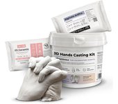 Kit para yesos de mano, alginato, yeso en polvo con balde y espátula. idea de regalo para parejas, amigos y familiares.