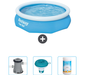 Paquete de piscina - bestway - alrededor - 305x305x76 cm + accesorios cb41