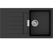 Fregadero 1 seno con escurridor 840 hansgrohe s52 negro síntesis