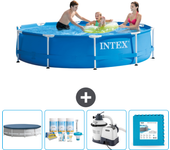 Paquete de piscina - intex - alrededor - 305x305x76 cm + accesorios cb60
