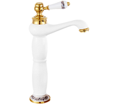 Grifo mezclador de lavabo, grifo de baño, grifo retro de lavabo con agua fría y caliente ajustable - sin manguera de suministro de agua