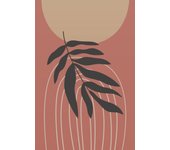 Papel pintado panorámico - hoja boho